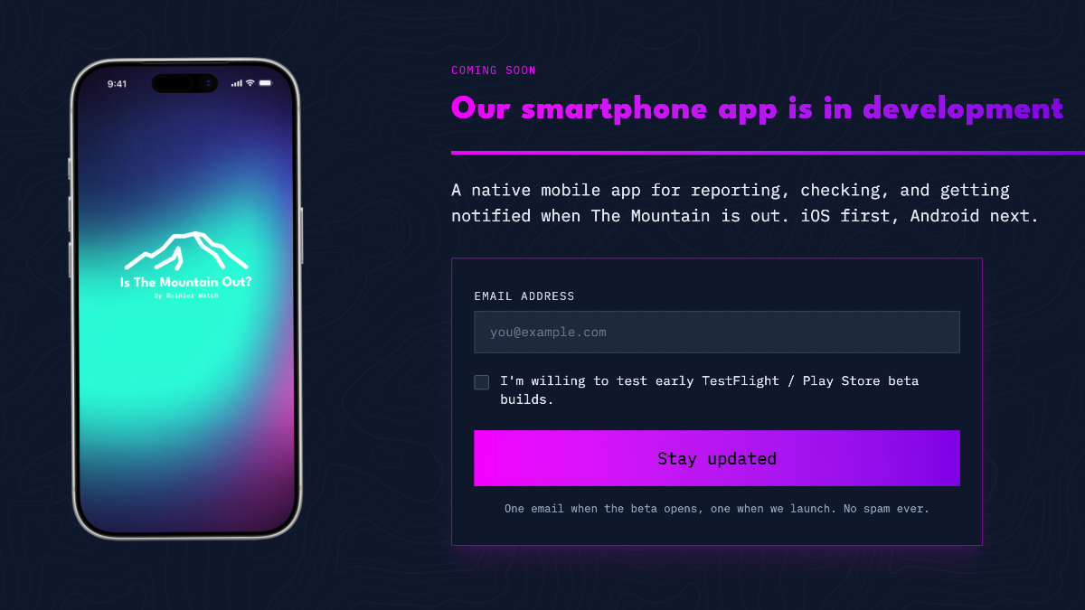 Sign up for the iOS app waitlist! 📱