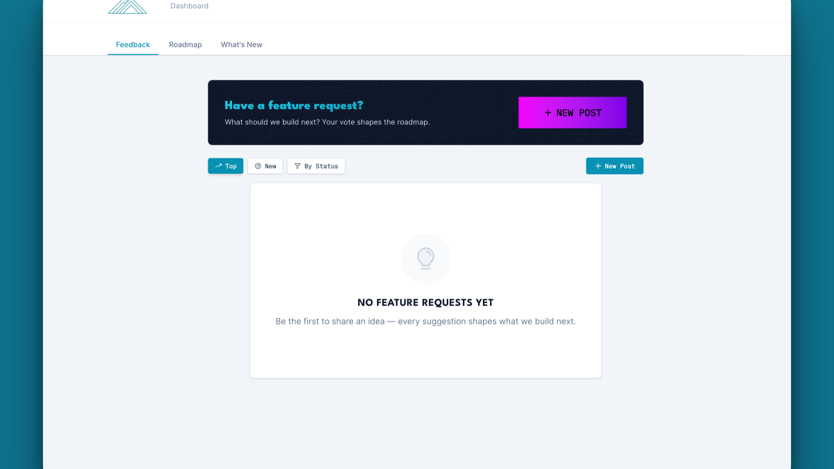 Tell us what to build next: Feature Requests are live! 💬